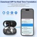 AI Translation Earbuds Real Time, 144 Language Translator Earbuds with APP Compatible with iOS & Android, Bluetooth Headphones Translating Device for Travel Business and Learning - Black
