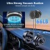 Car Upgraded Mount for MagSafe, [80+LBS Strongest Suction & 2500gf Strongest Magnetic] 360°Adjustable Cell Phone Holder, with 2pcs Ring-Shaped Magnet Sticker, fit for All Phone Models & Cars(Black)