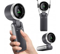2024 New Portable Handheld Mini Fan,Foldable Powerful Winds Turbo Fan Wearable Small Mini Fan With Smart Digital Display